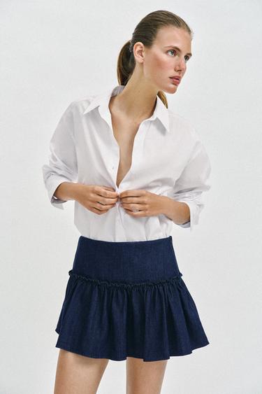 FLARED SKORT - Blue by Zara - Image 2