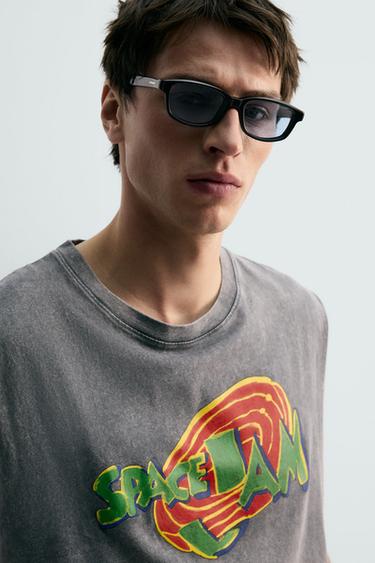 T-SHIRT ILLUSTRATION SPACE JAM™ & © X DYLAN´S T-SHIRT CLUB X ZARA - Gris anthracite de Zara - Image 4