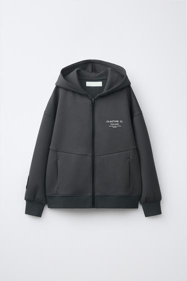 CASACO SPORTY COM CAPUZ - Cinza-antracito da Zara - Imagem 0