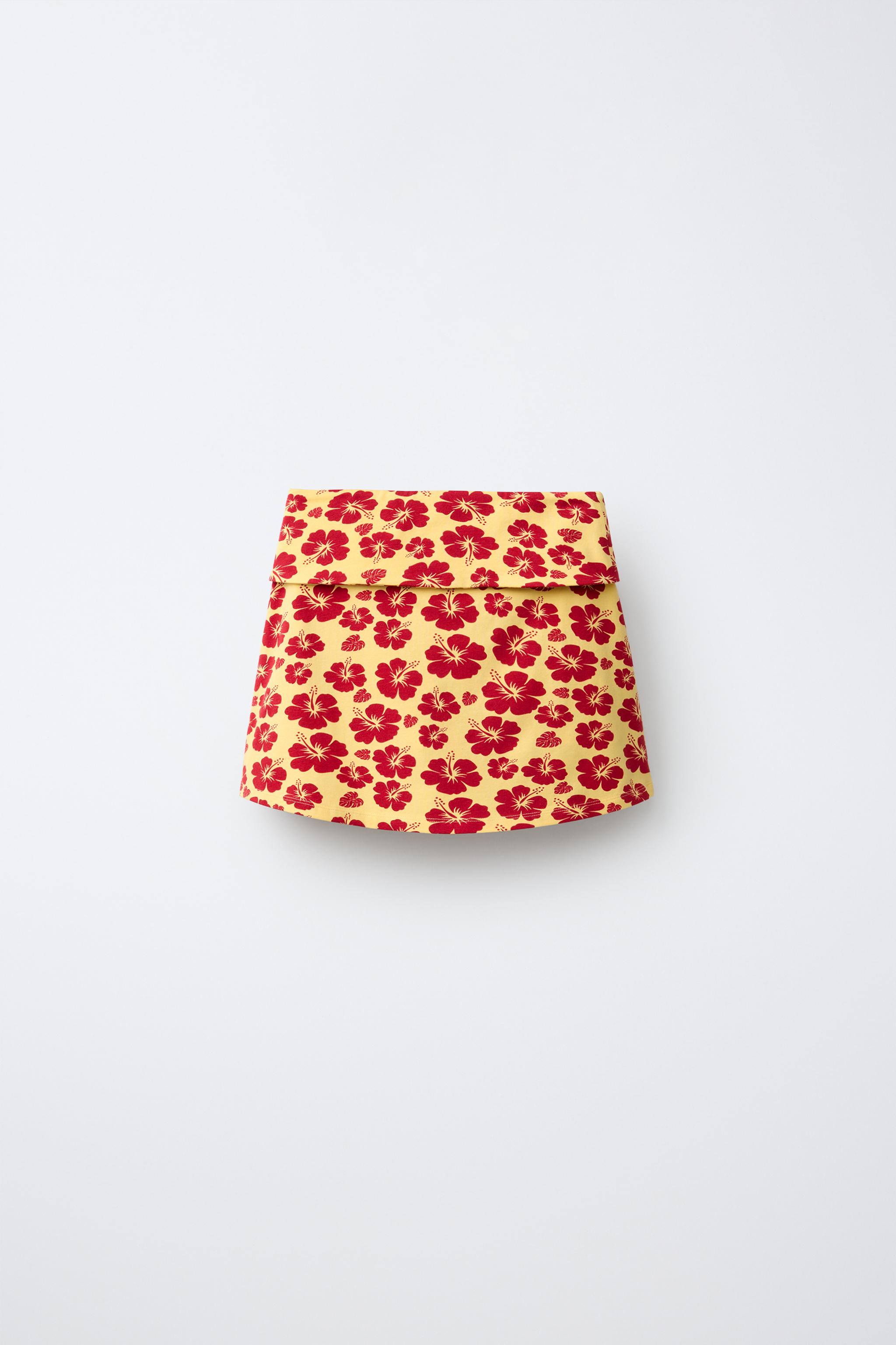 HIBISCUS PRINT SKORT - ECRU | ZARA United Kingdom