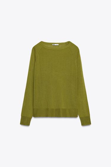 JERSEY BÁSICO PUNTO - VERDE de Zara