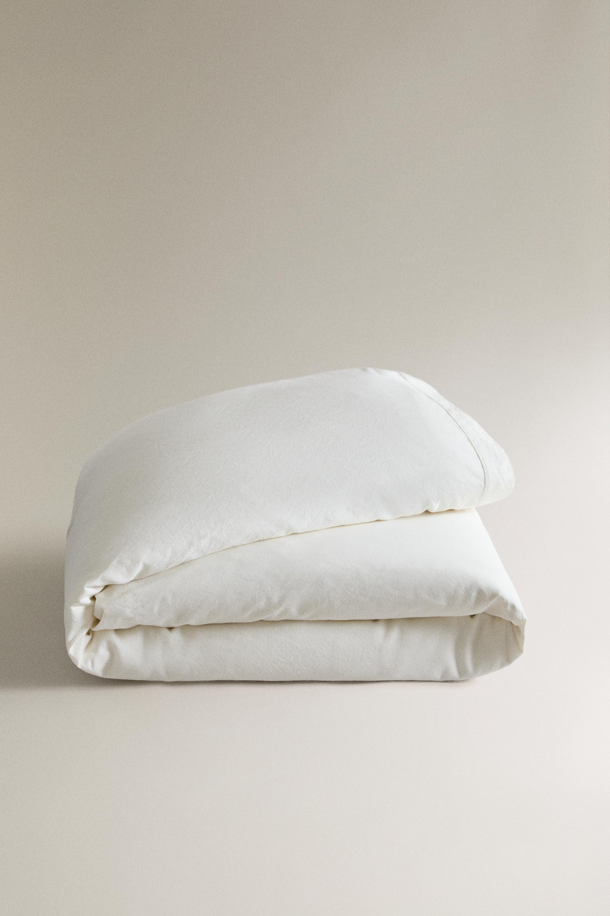 LINEN AND COTTON BEDSPREAD - Oyster-white | ZARA United States