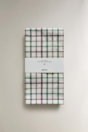 TORCHON RAYURES (LOT DE 2) - Vert de Zara - Image 4