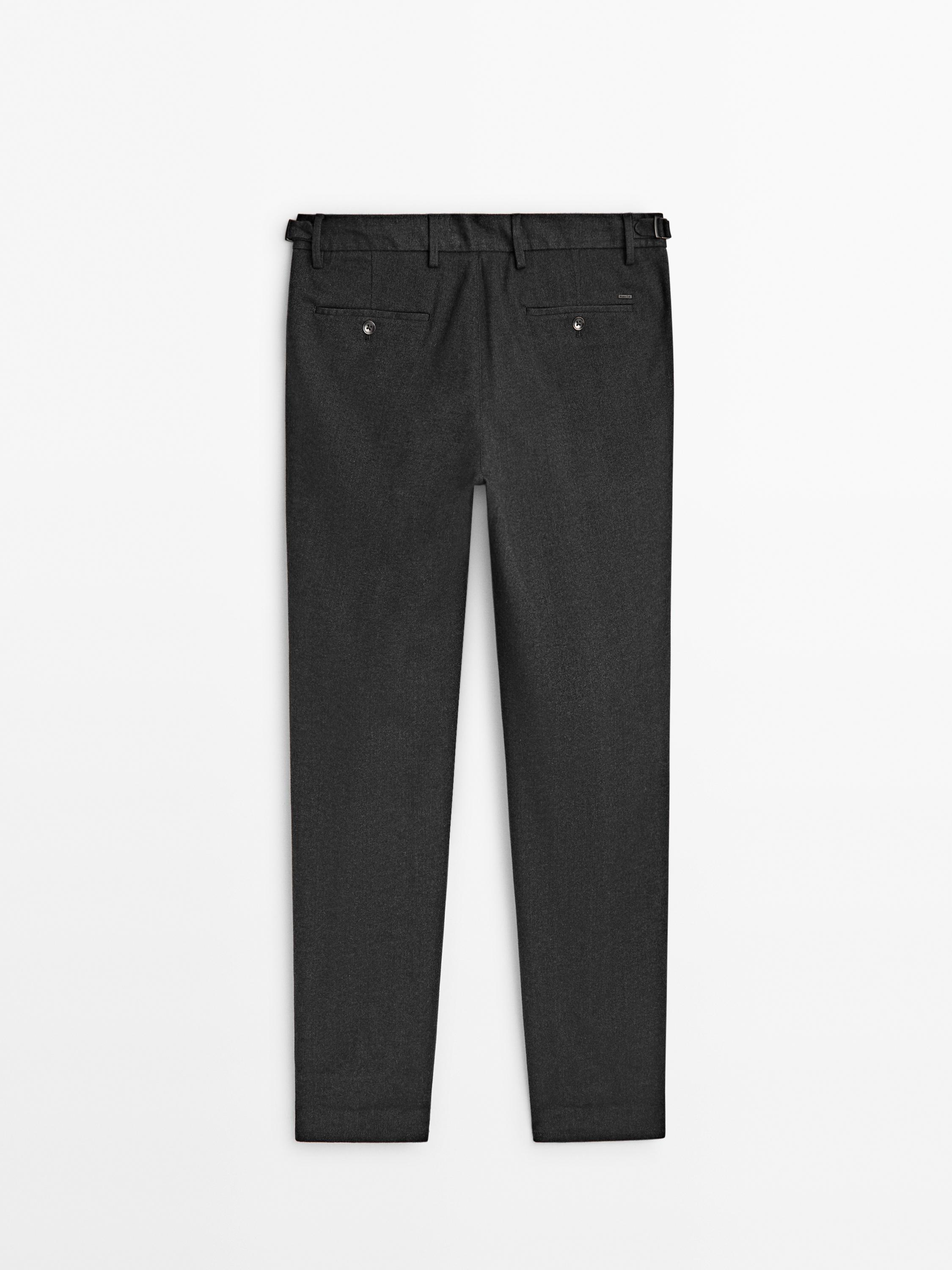 Slim fit herringbone chinos - Anthracite Gray | ZARA United States