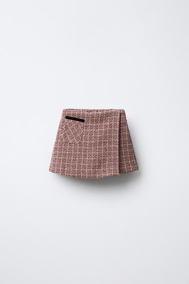 BROEKROK MET PRINT EN FLUWEELEN ZAK - PASTELROZE van Zara - Afbeelding 0