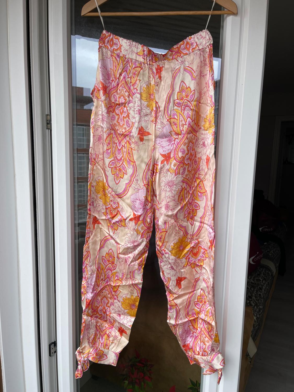 PRINTED TROUSERS WITH TIES - Image 2