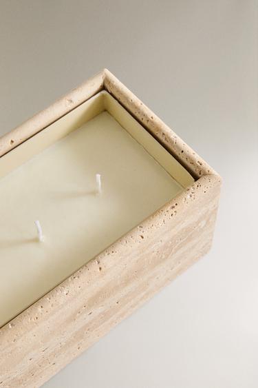 DECORATIVE MARBLE CANDLE - Beige by Zara - Image 2