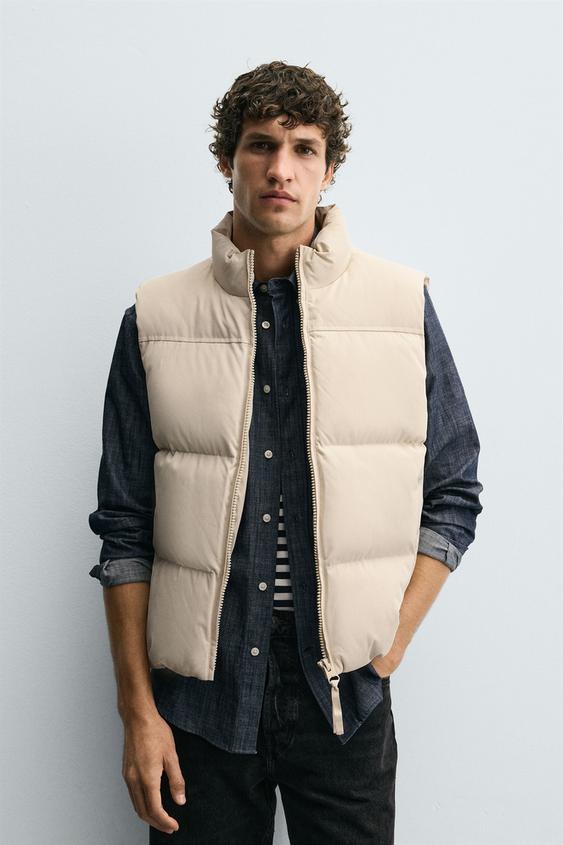 Half Jacket Zara Man Sleeveless Jacket Pocket Winter Waistcoat Men