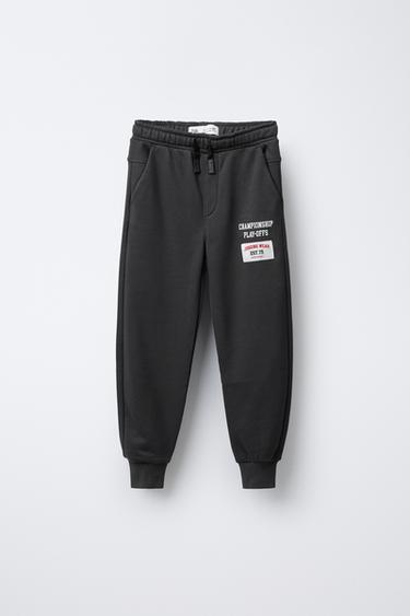 CALÇAS DE FELPA JOGGING - Antracite-escuro da Zara