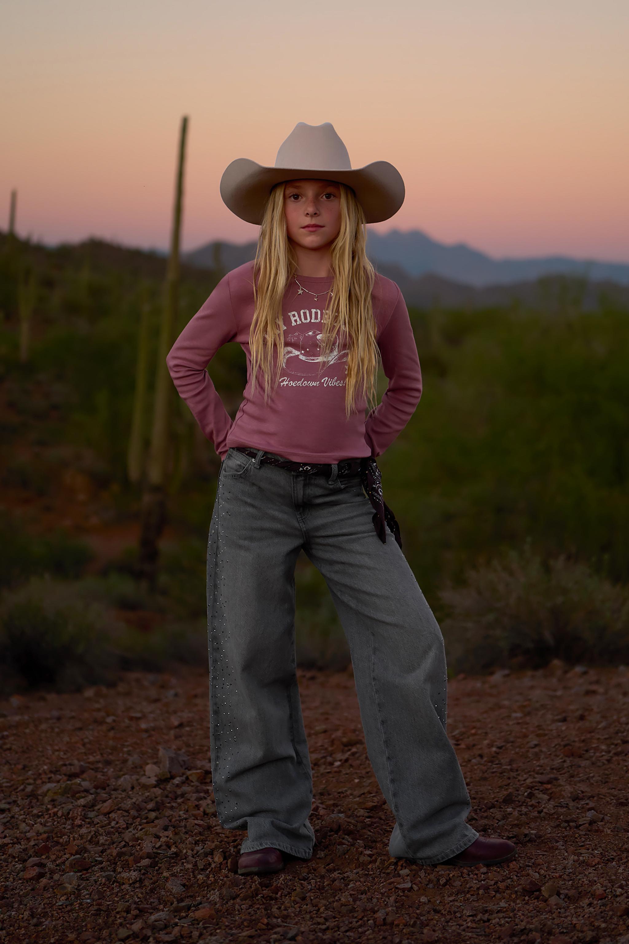 RHINESTONE WIDE LEG JEANS