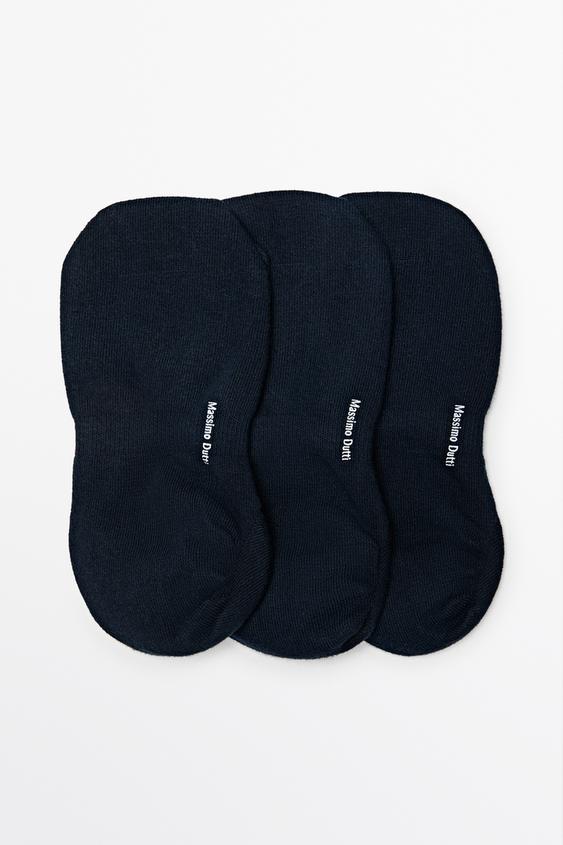 Pack of 3 pairs of no-show cotton blend socks from Zara - $30