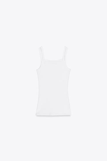 DOUBLE LAYERED VEST TOP - White by Zara - Image 6