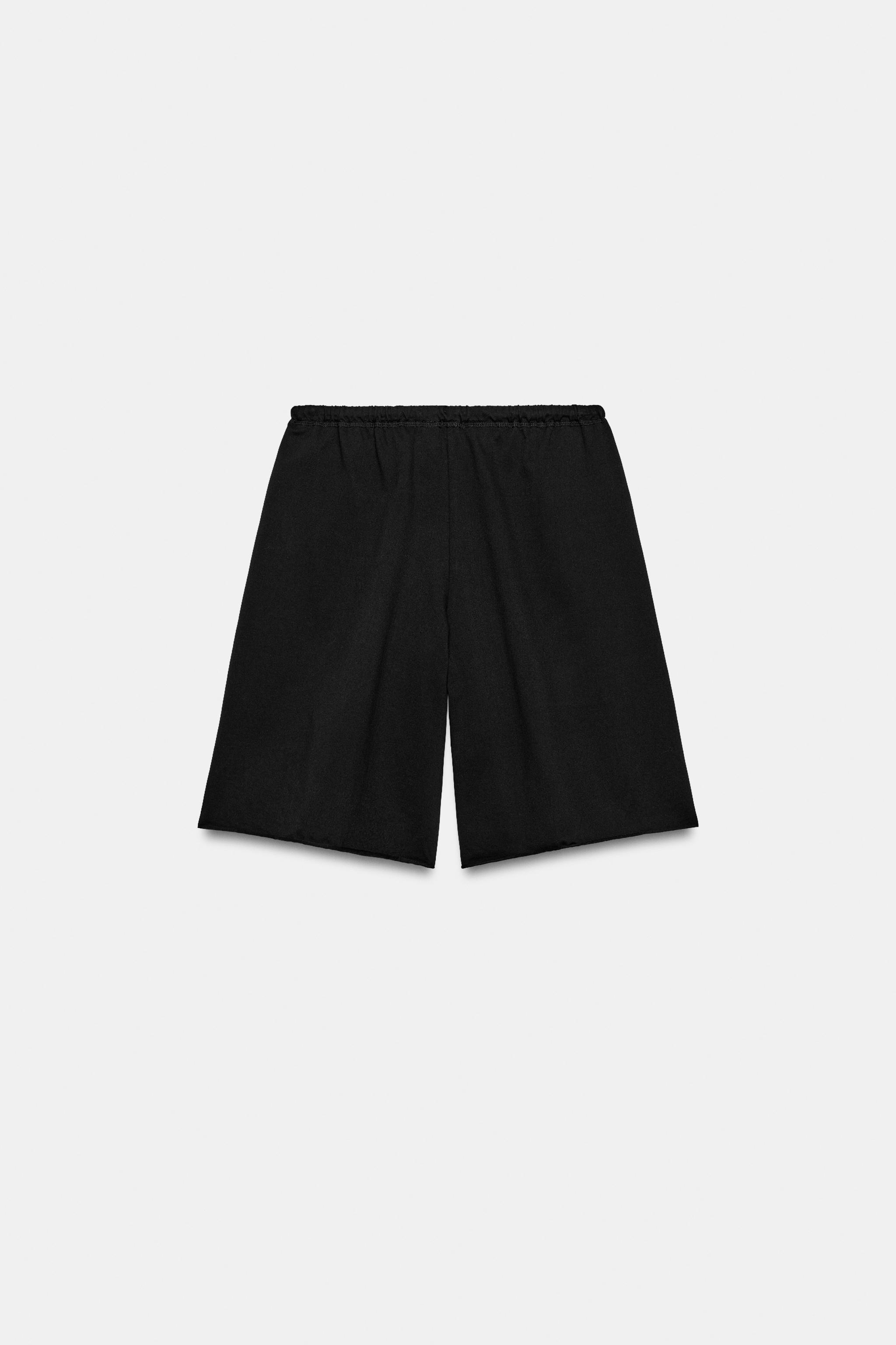 Zara COTTON DRAWSTRING SHORTS — фото 4