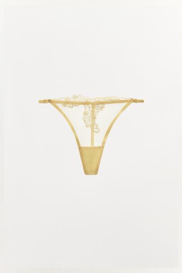LACE THONG - Yellow by Zara - Image 2