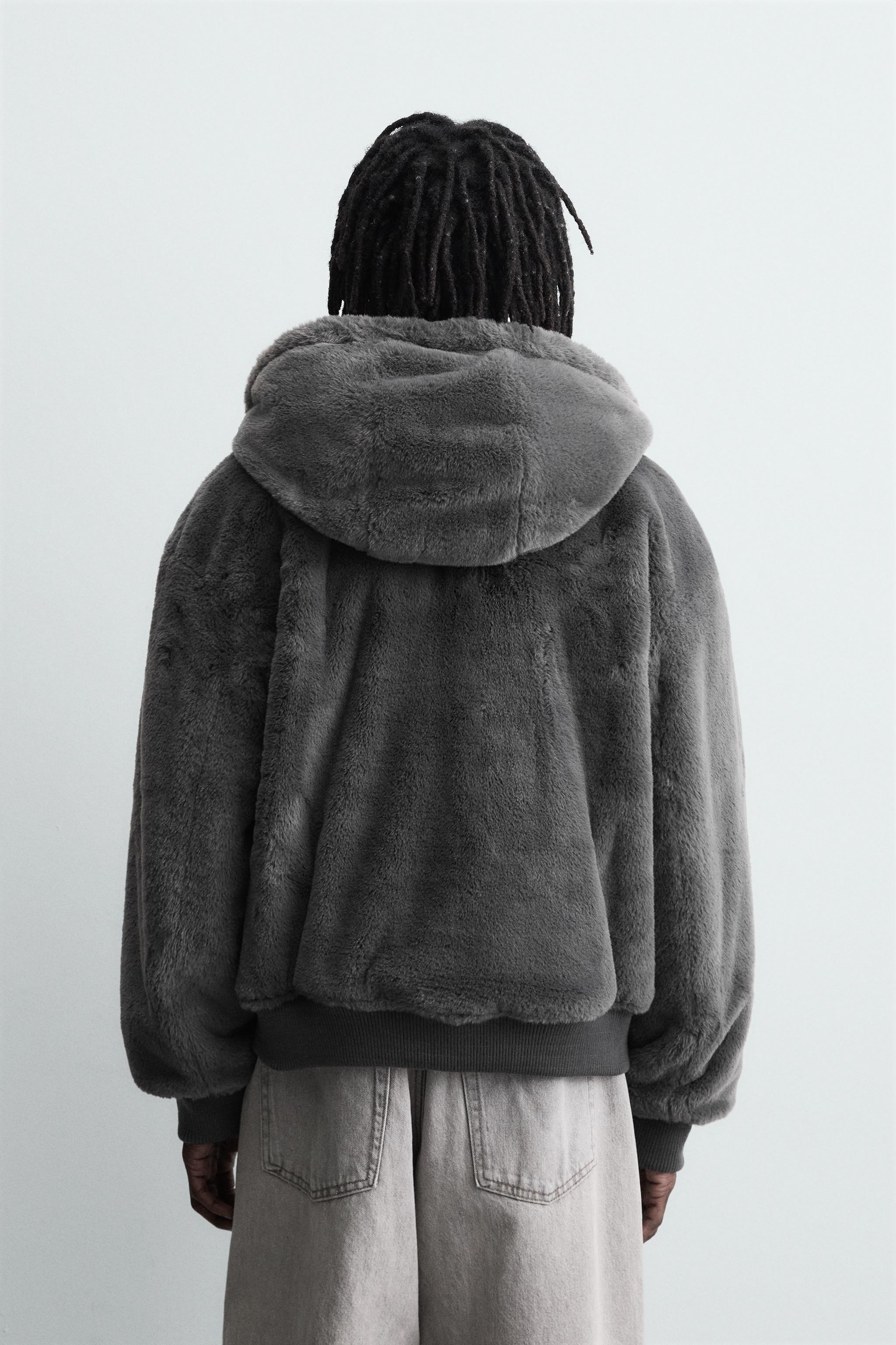 REVERSIBLE FAUX LEATHER BOMBER JACKET