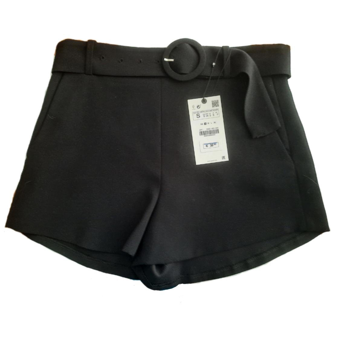 BELTED HIGH-WAIST SHORTS