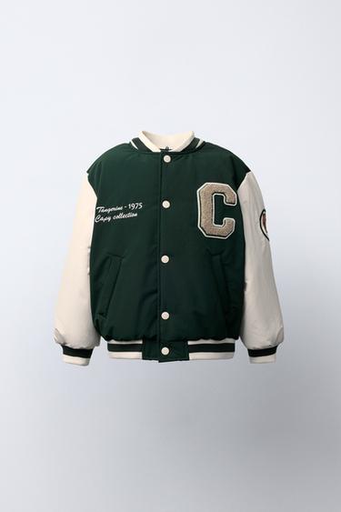 BOMBER JACKET WITH REMOVABLE HOOD AND FLEECE LINING NYLON CAPIBARA CAPYFUN © - Green by Zara