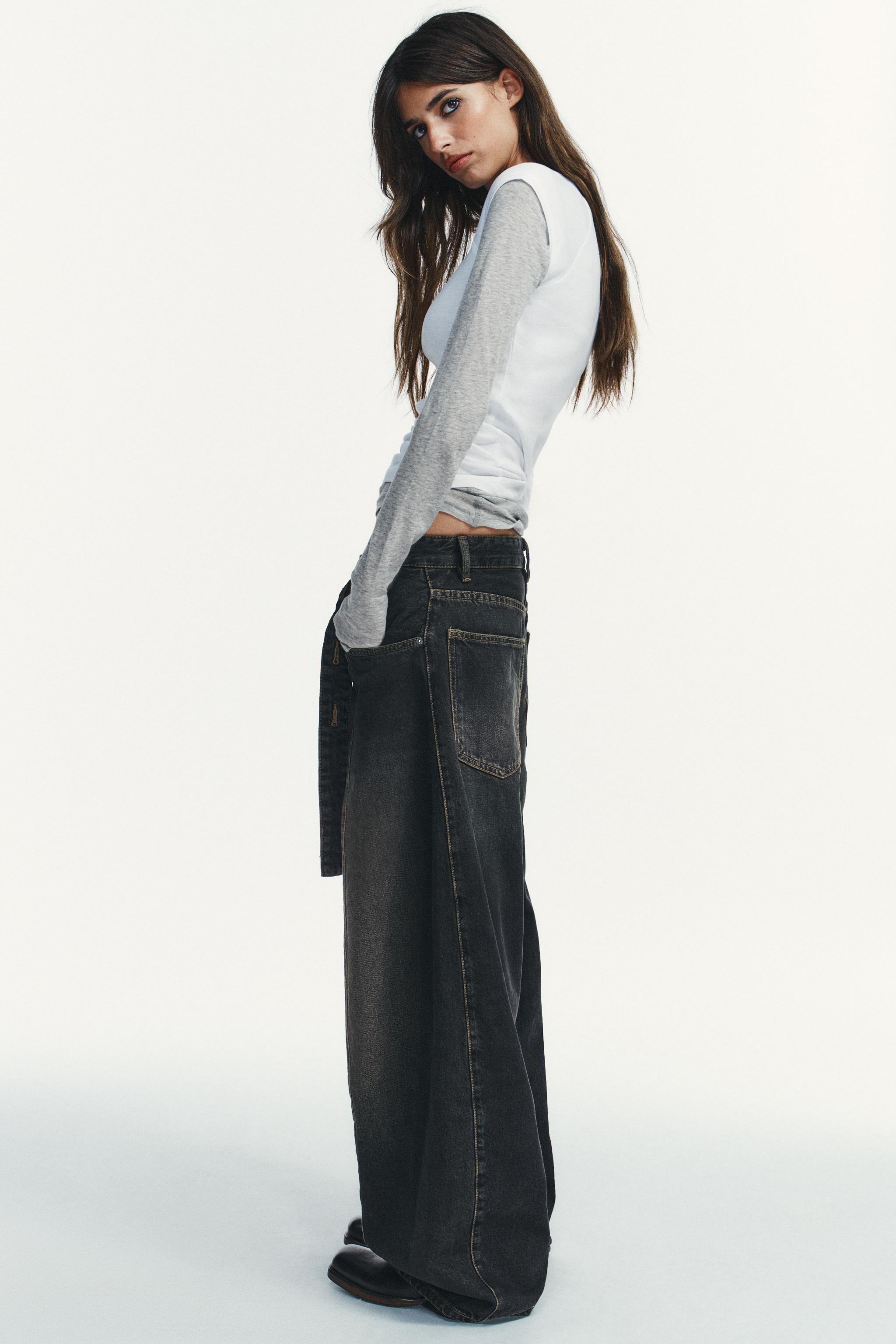 TRF OVERSIZE LOW RISE JEANS