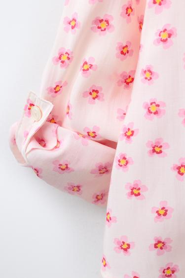 CHEMISE IMPRIMÉ NŒUD - Rose moyen de Zara - Image 3