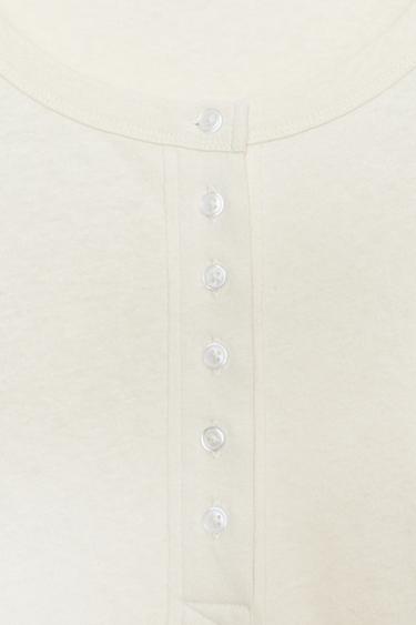 HAUT RUSTIQUE À COL TUNISIEN - Écru de Zara - Image 7