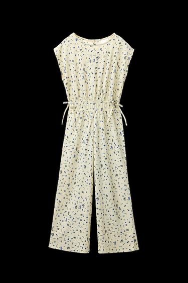 LONG TEXTURED PRINT JUMPSUIT - Yellow by Zara - Image 0