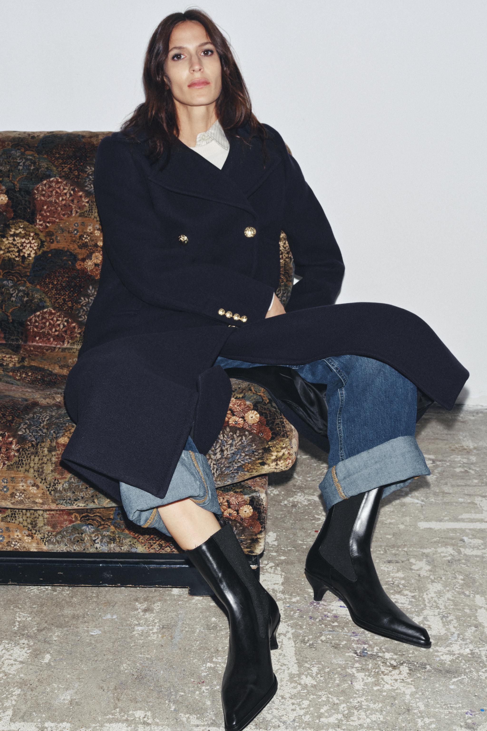 LEATHER KITTEN HEEL ANKLE BOOTS LIMITED EDITION