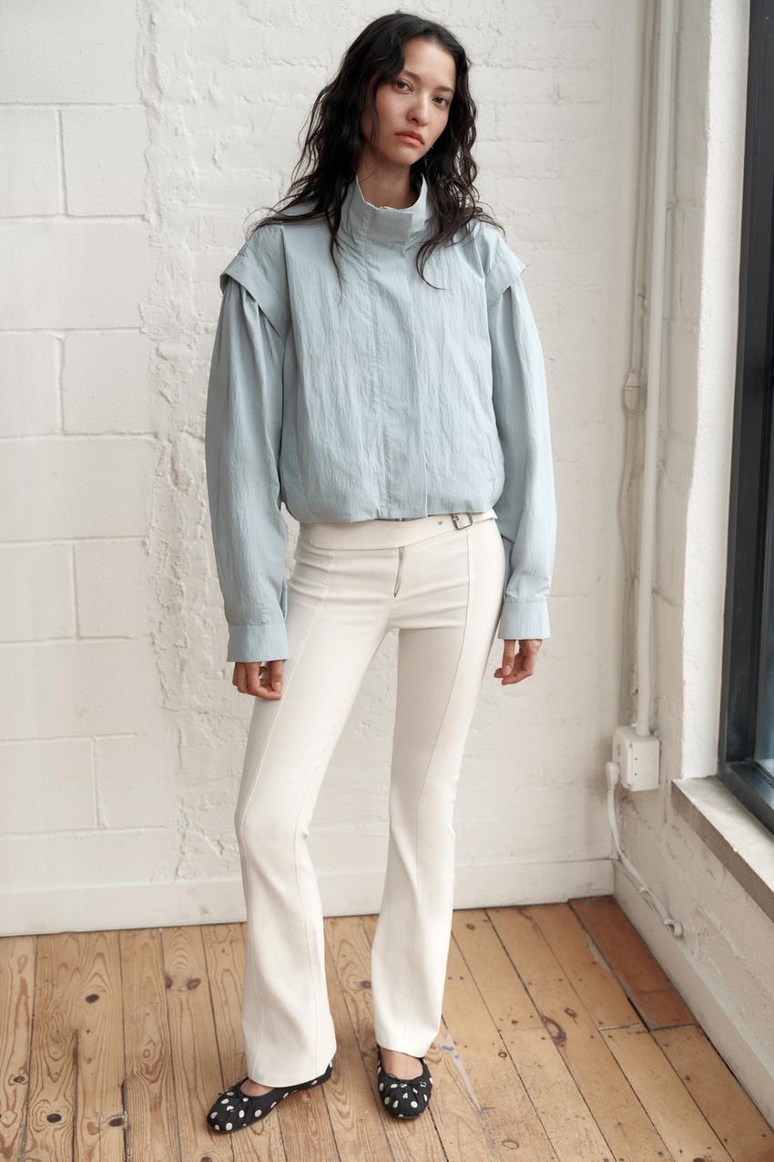 HIGH COLLAR JACKET - Blue / Grey | ZARA Ireland HIGH COLLAR JACKET - Blue / Grey | ZARA Ireland