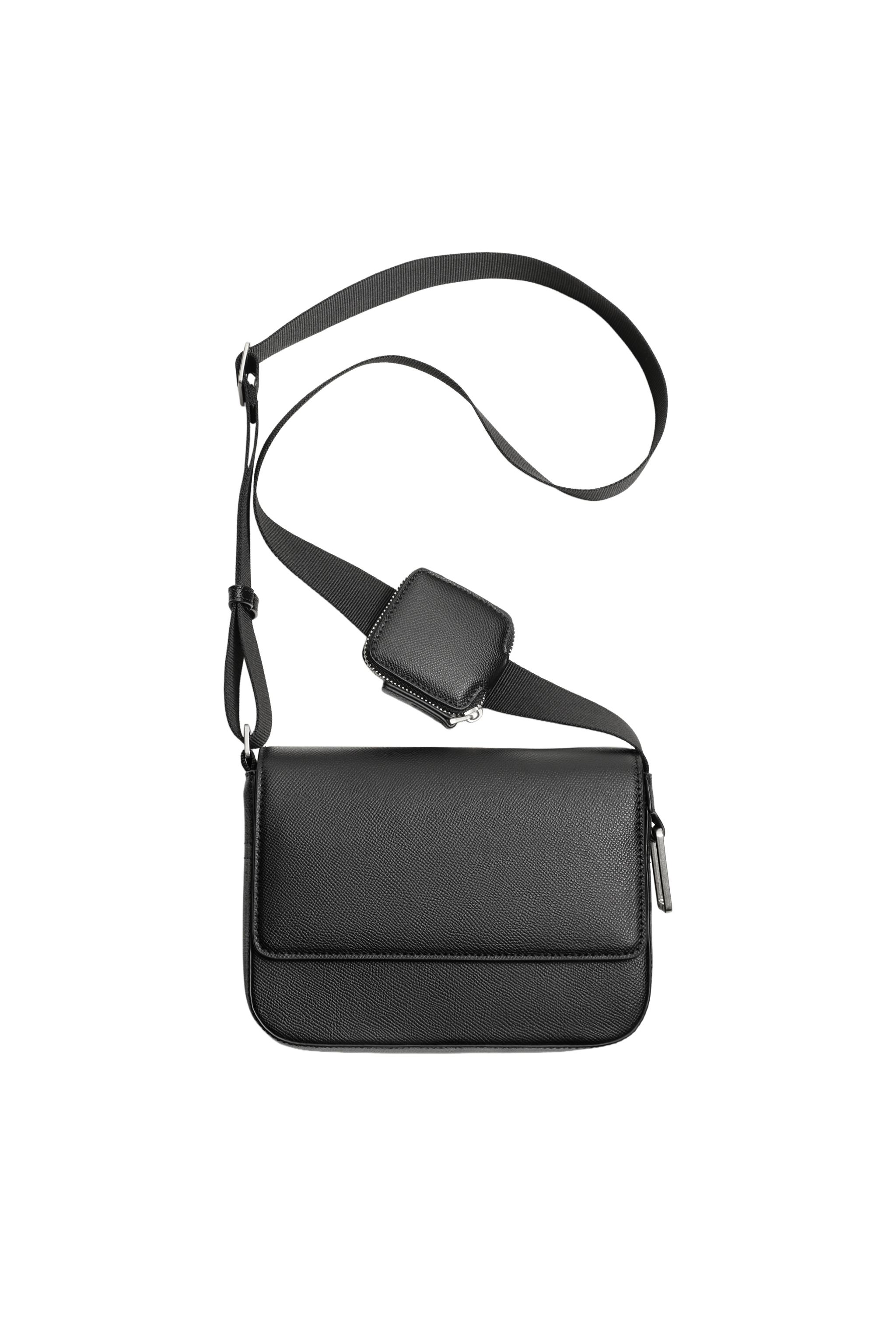 TEXTURED FLAP CROSSBODY BAG - Black | ZARA United States