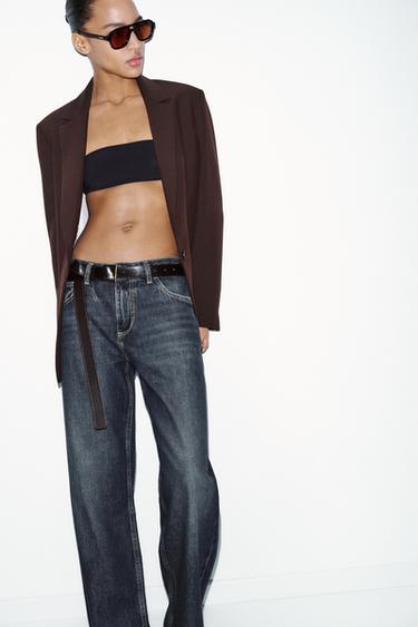 BLAZER RECTA HOMBRERAS - Marrón claro de Zara