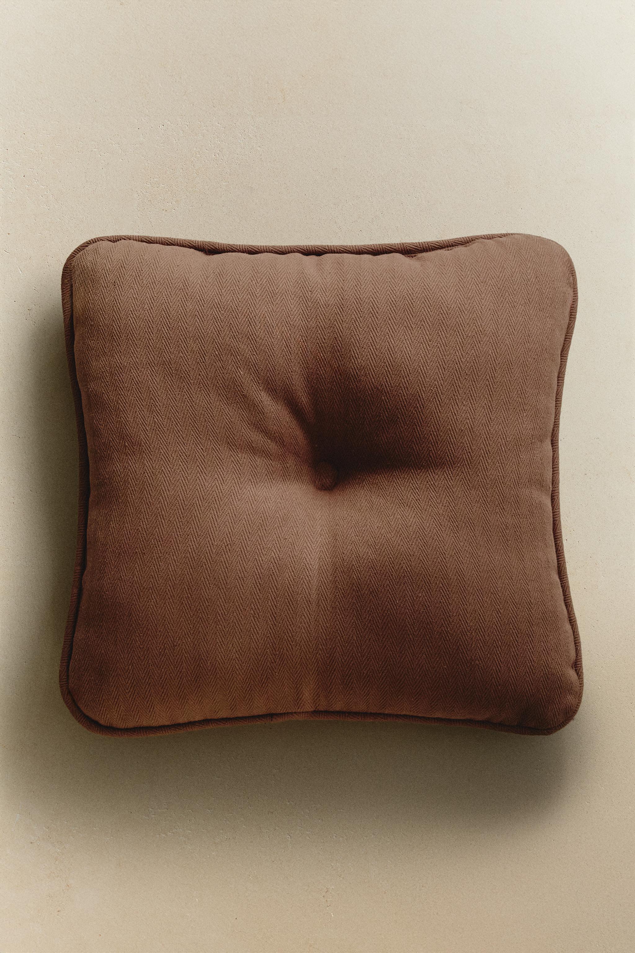 COTTON STRUCTURED SEAT CUSHION