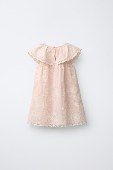 ROBE À FLEURS BRODÉES - Rose de Zara - Image 1