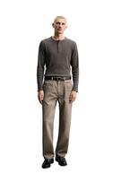 COTTON - VISCOSE PLEATED PANTS