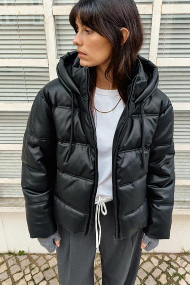 ANORAK MATELASSÉ MATIÈRE SYNTHÈTIQUE DÉPERLANT COUPE-VENT - Noir de Zara - Image 2