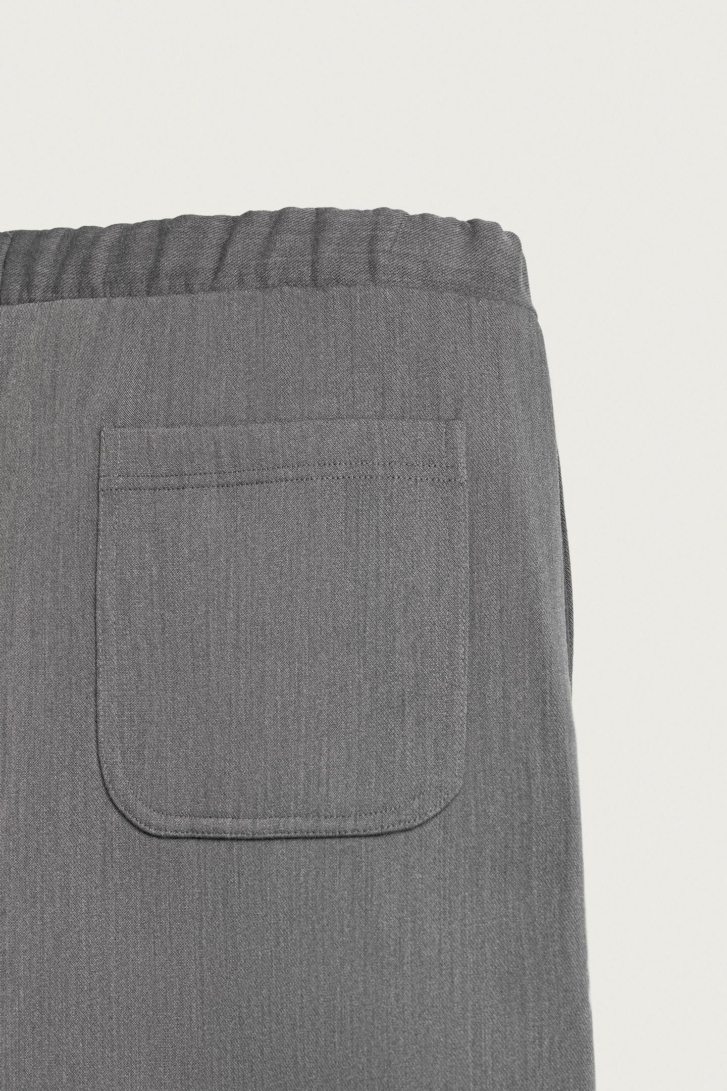 Мужские брюки Zara Pleated Wide Fit, цвет: Серый — фото 8