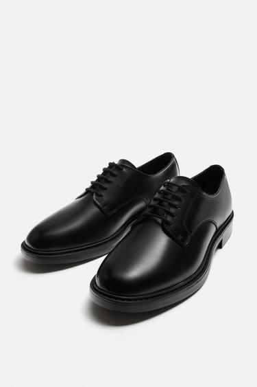 Zapatos De Vestir ZARA De Piel Para Hombre Negro Clásico