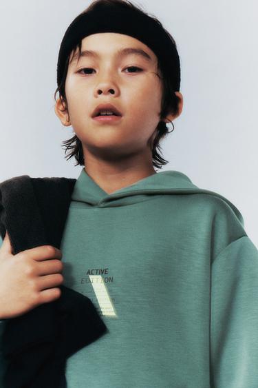 SWEAT SPORT LOGO - Vert d'eau de Zara