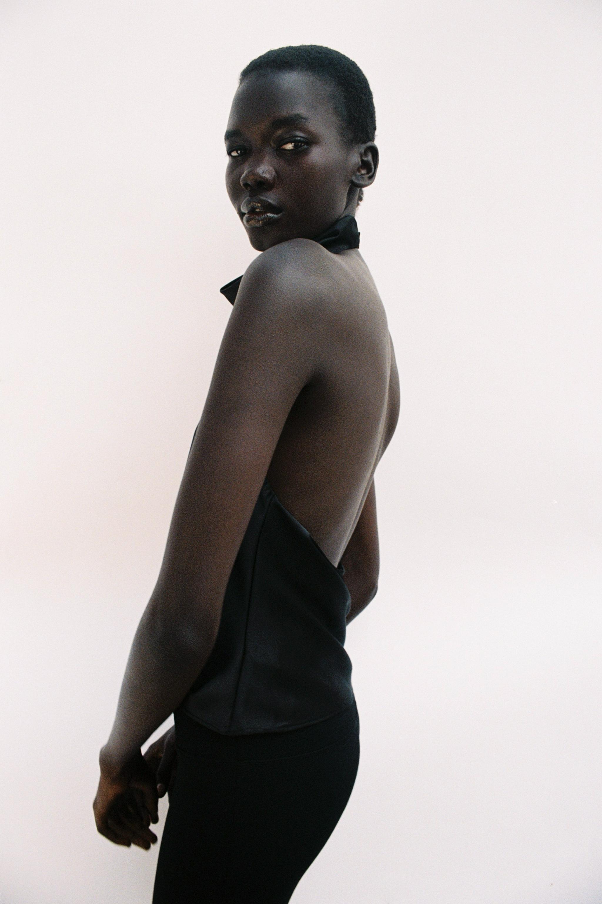 SATEN HALTER TOP - Görsel 3