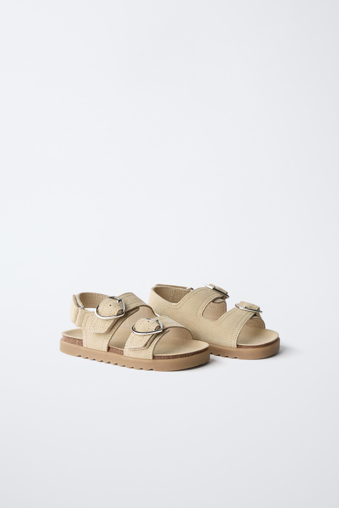 Детские сандалии Zara Leather Buckle, цвет: Коричневый — фото 2
