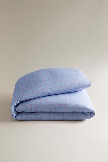 HOUSSE DE COUETTE ENFANT À CARREAUX - Bleuté de Zara - Image 4