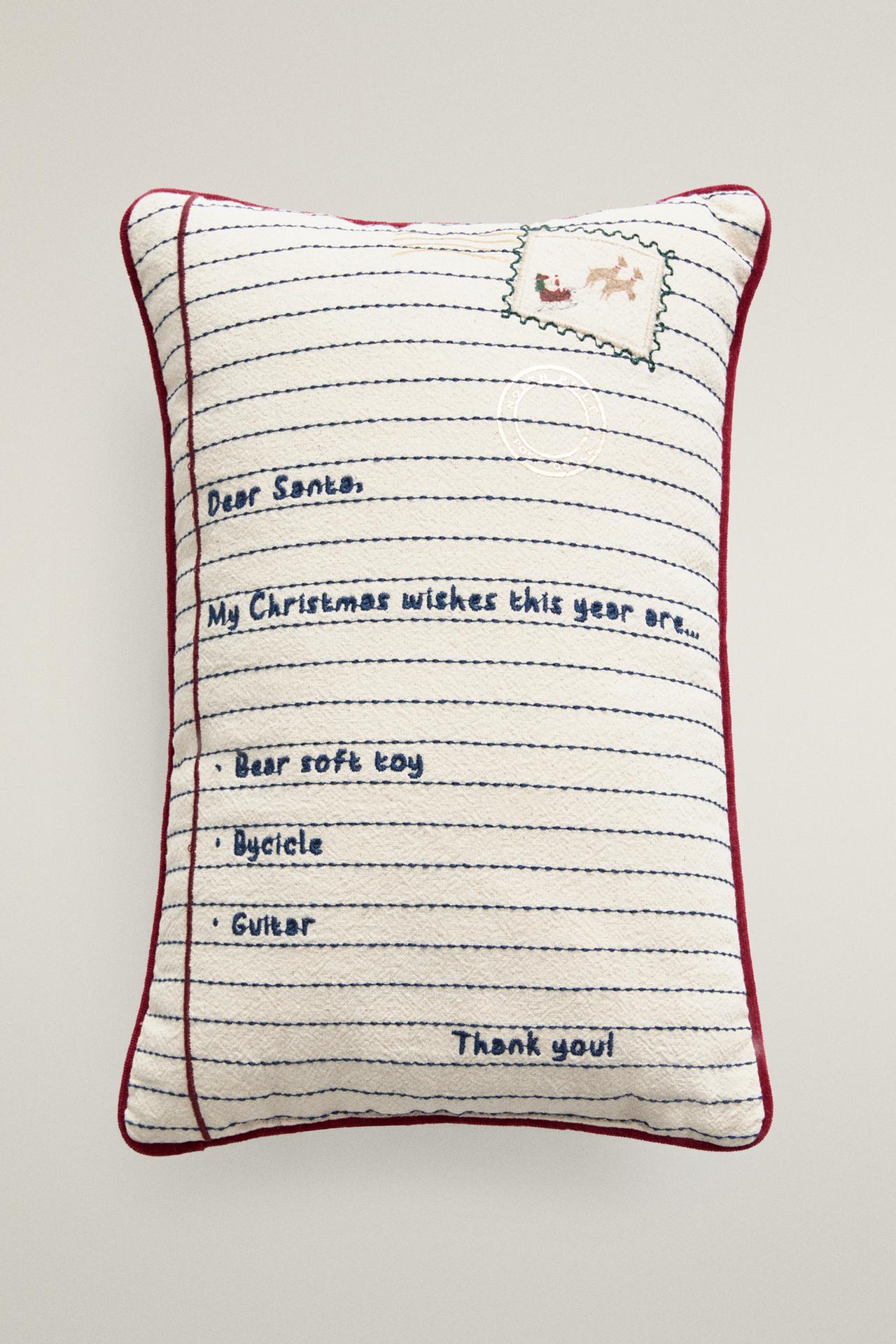 CHILDREN'S CHRISTMAS LETTER CUSHION