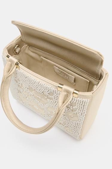 SAC RIGIDE BRODÉ - Écru de Zara - Image 3