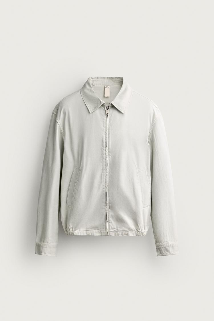 REGULAR FIT WASHED COTTON JACKET