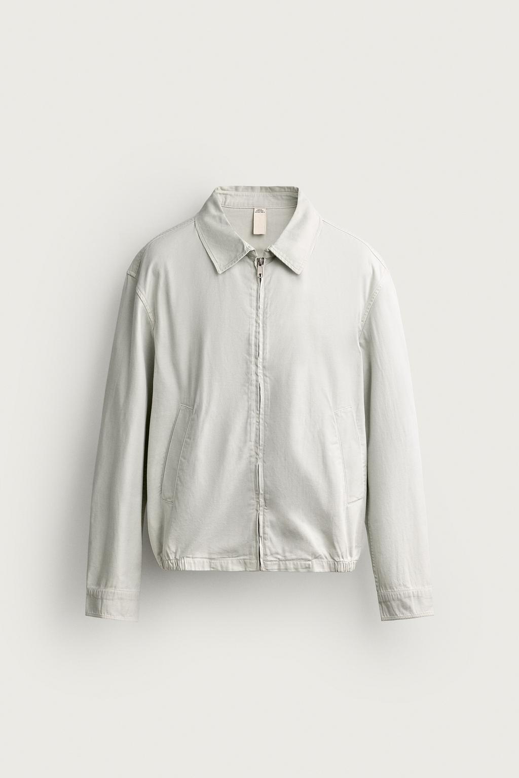 REGULAR FIT WASHED COTTON JACKET