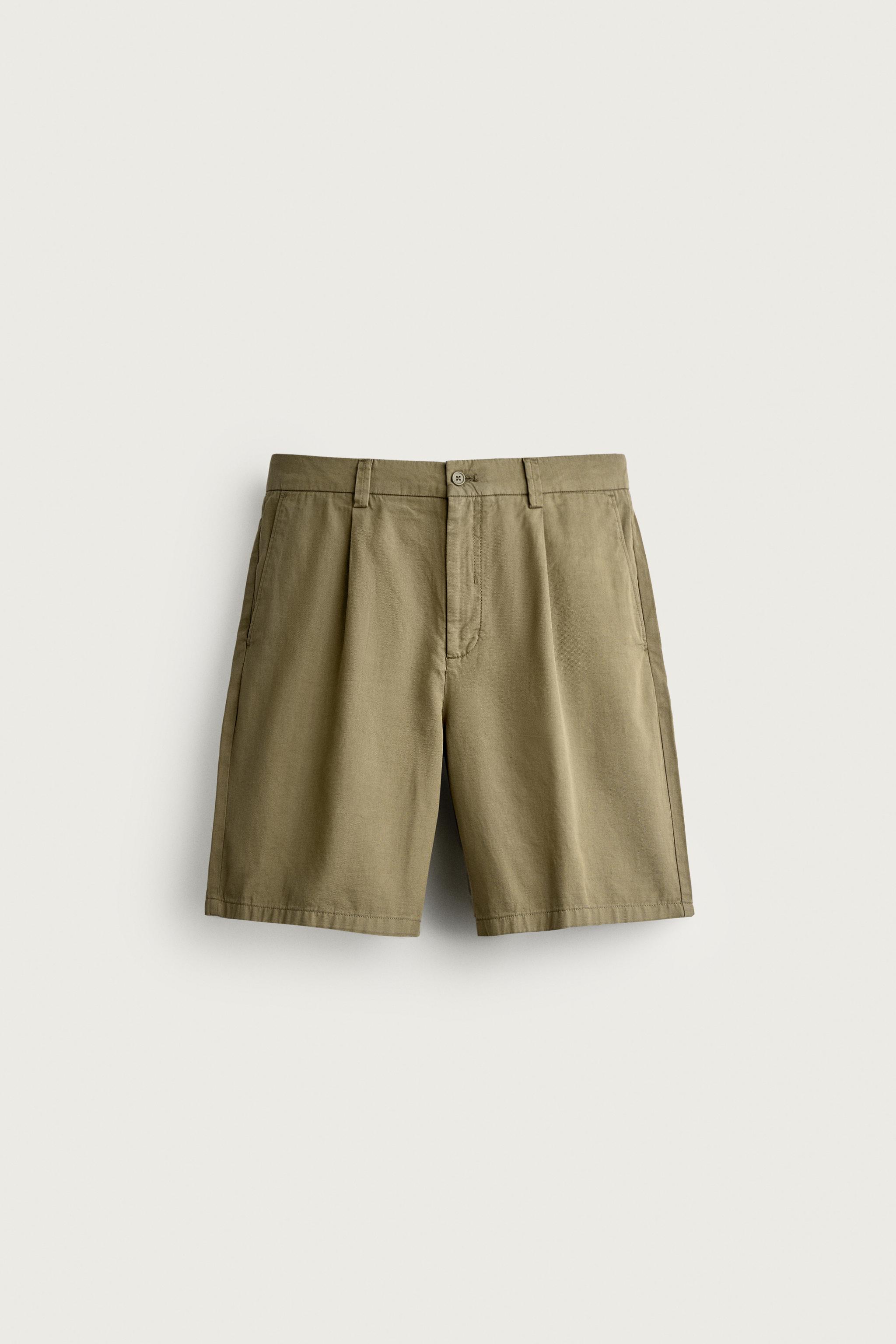 BERMUDA À PLIS REGULAR FIT