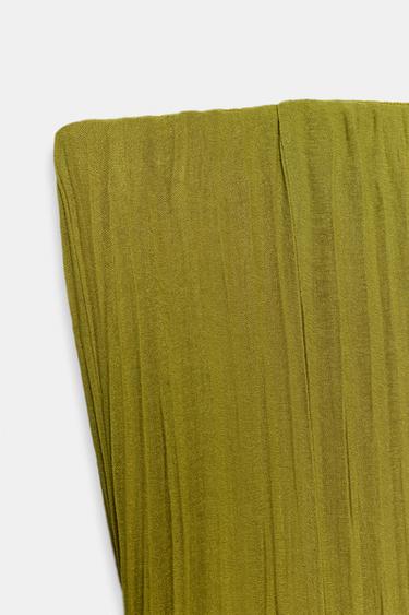 TEXTURED BANDEAU DRESS - Mid-green by Zara - Image 6