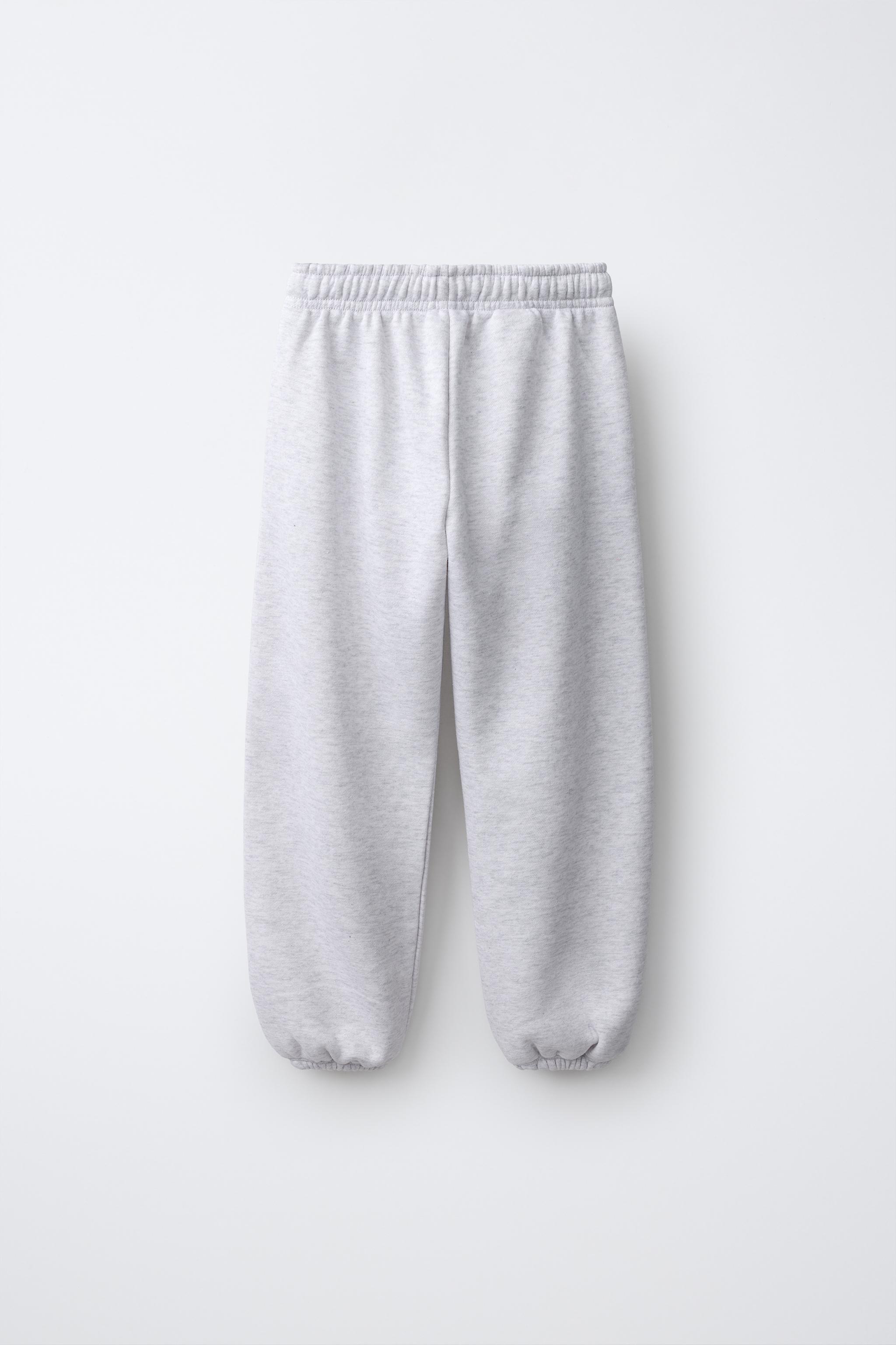 PLUSH JOGGING PANTS — Gray marl
