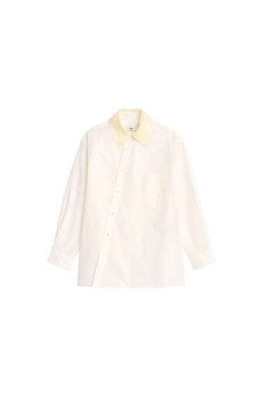 KOSZULA POPELINOWA Z KORONKOWYM KOŁNIERZYKIEM EDYCJA LIMITOWANA - Biały Zara