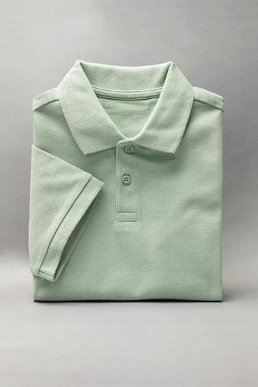 BASIC-POLOSHIRT, UNI - Hellgrün von Zara
