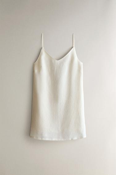 LINEN NIGHTDRESS - Ecru by Zara