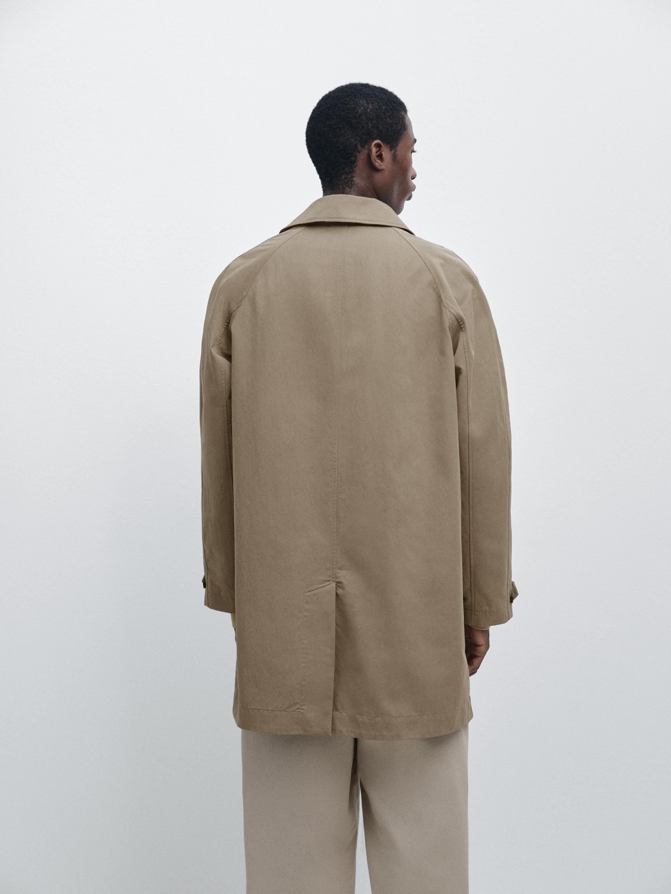 Lightweight cotton blend trench coat